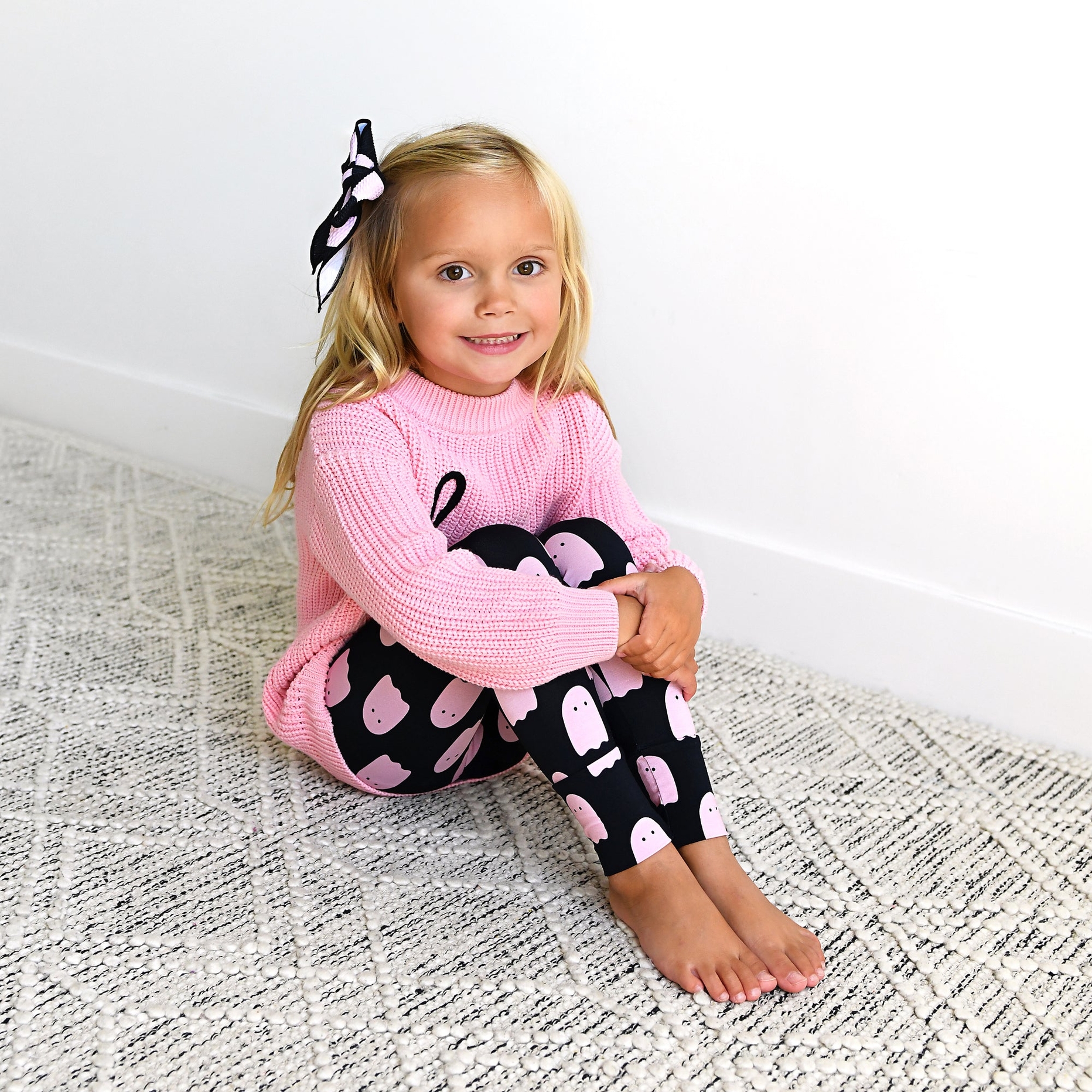 Gigi and Max Shade Black & Pink Ghost Bamboo Viscose Leggings