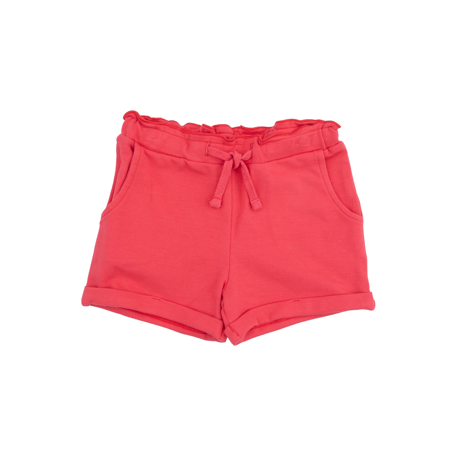 Angel Dear Red French Terry Paperbag Shorts