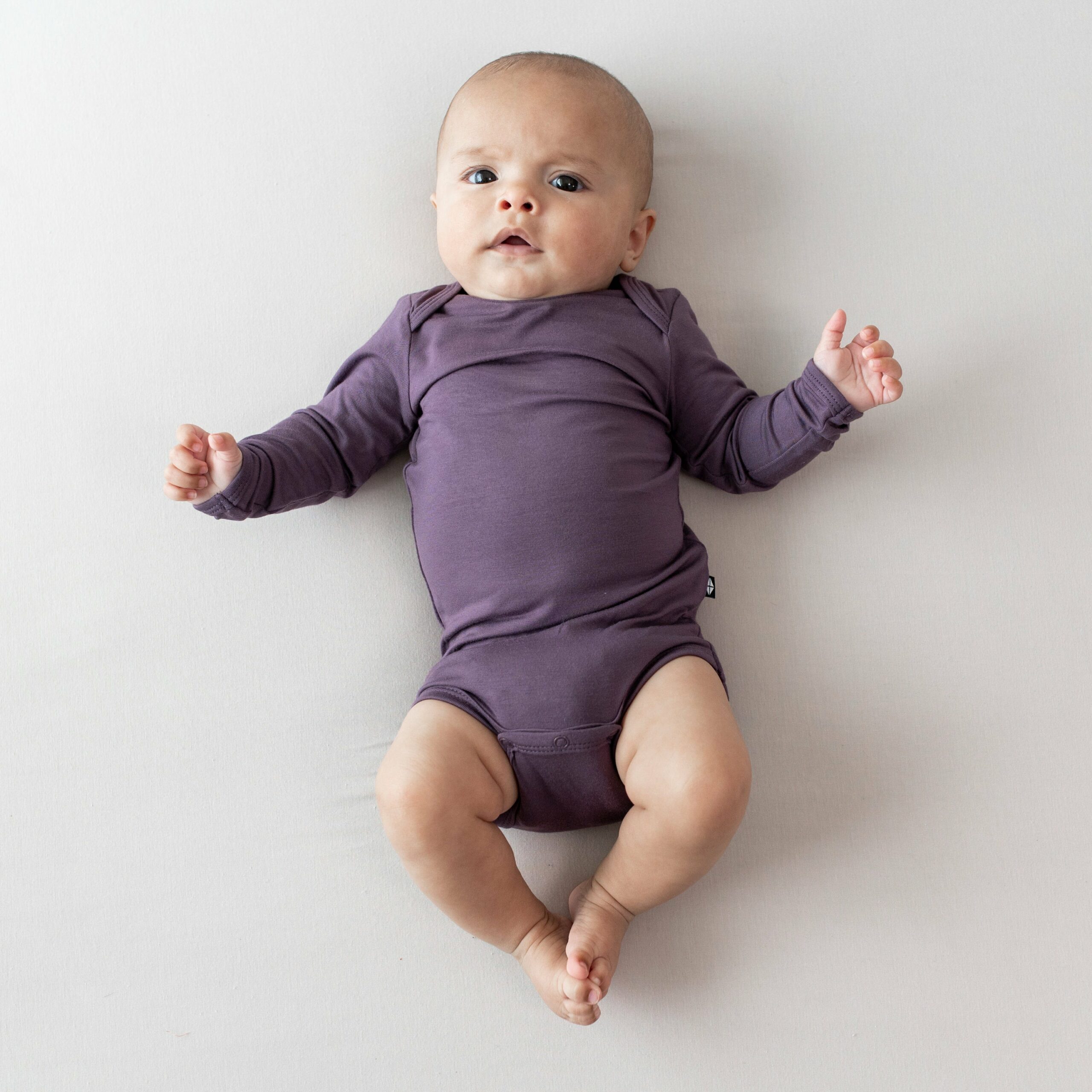 Kyte BABY Long Sleeve Bodysuit in Currant Kyte BABY Long Sleeve Bodysuit in Currant
