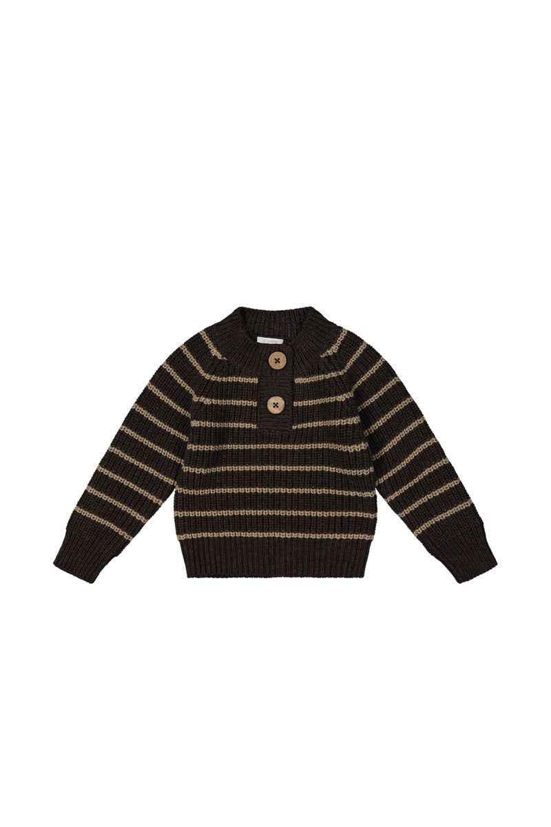Jamie Kay Daniel Jumper in Dark Chocolate/Woodsmoke Jamie Kay Daniel Jumper in Dark Chocolate/Woodsmoke