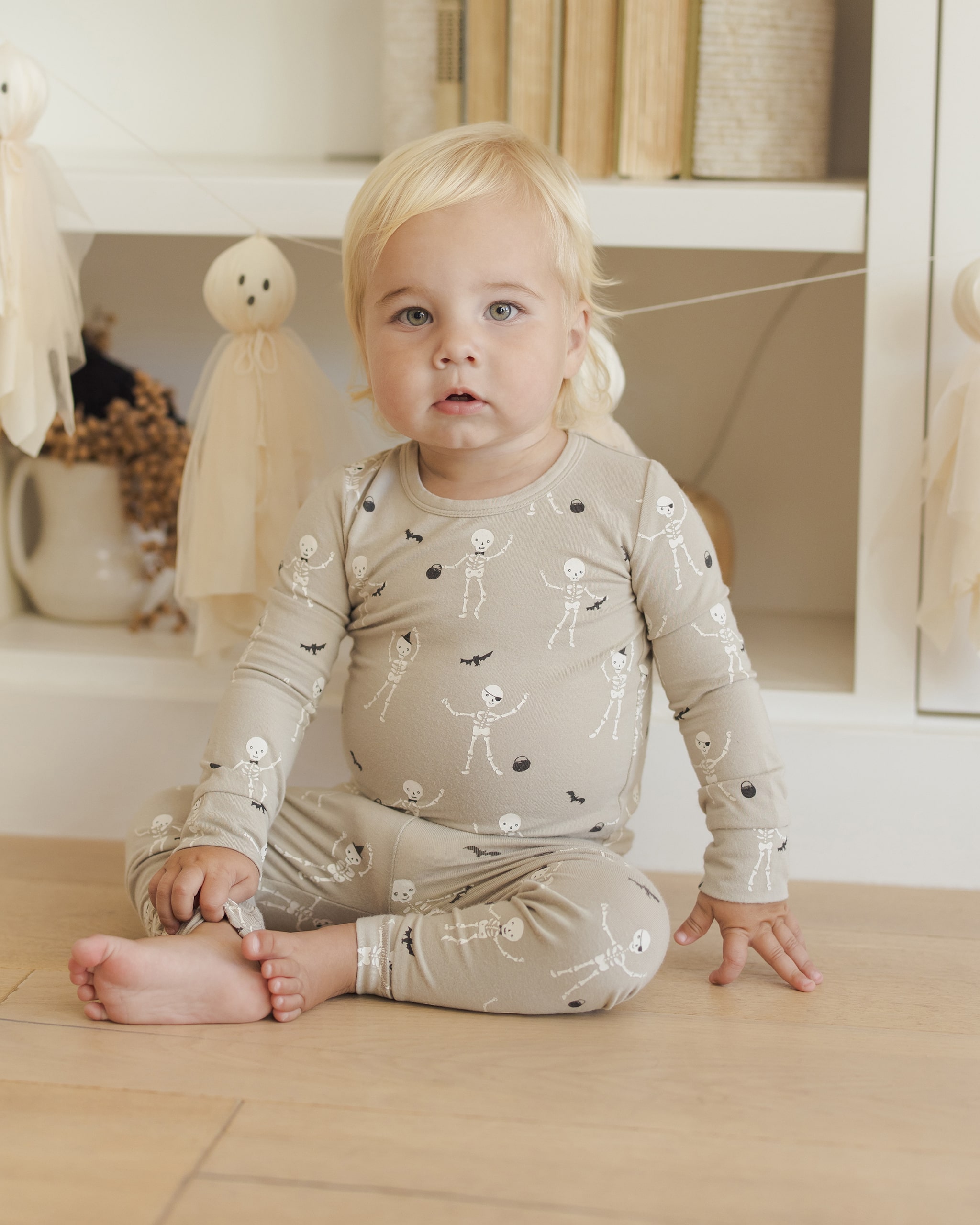 Quincy Mae Bamboo Pajama Set In Skeletons