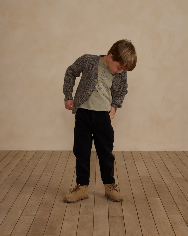 Rylee & Cru Wynn Cardigan In Washed Black Rylee & Cru Wynn Cardigan In Washed Black