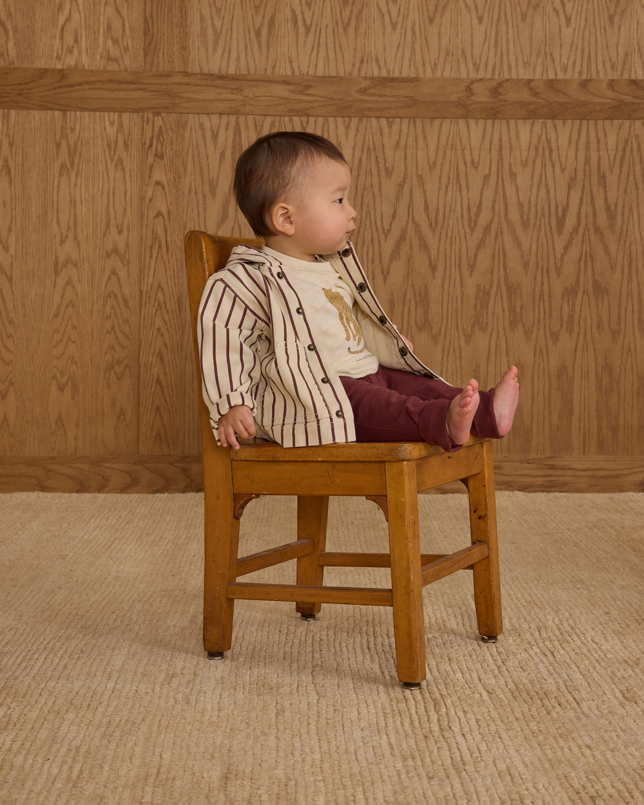 Rylee & Cru Baby Cru Pant In Burgundy