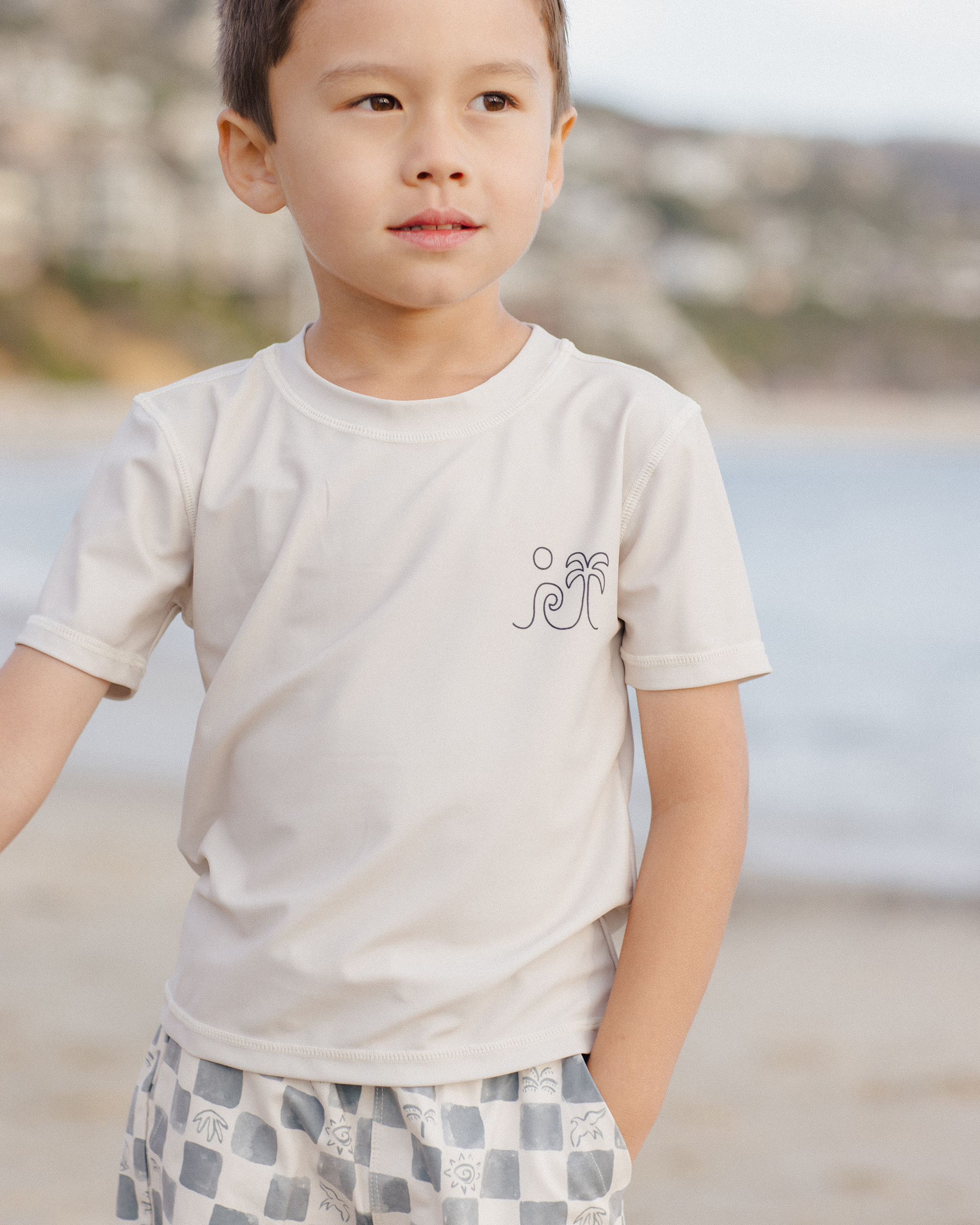 Rylee & Cru Boys Rashguard In Stone