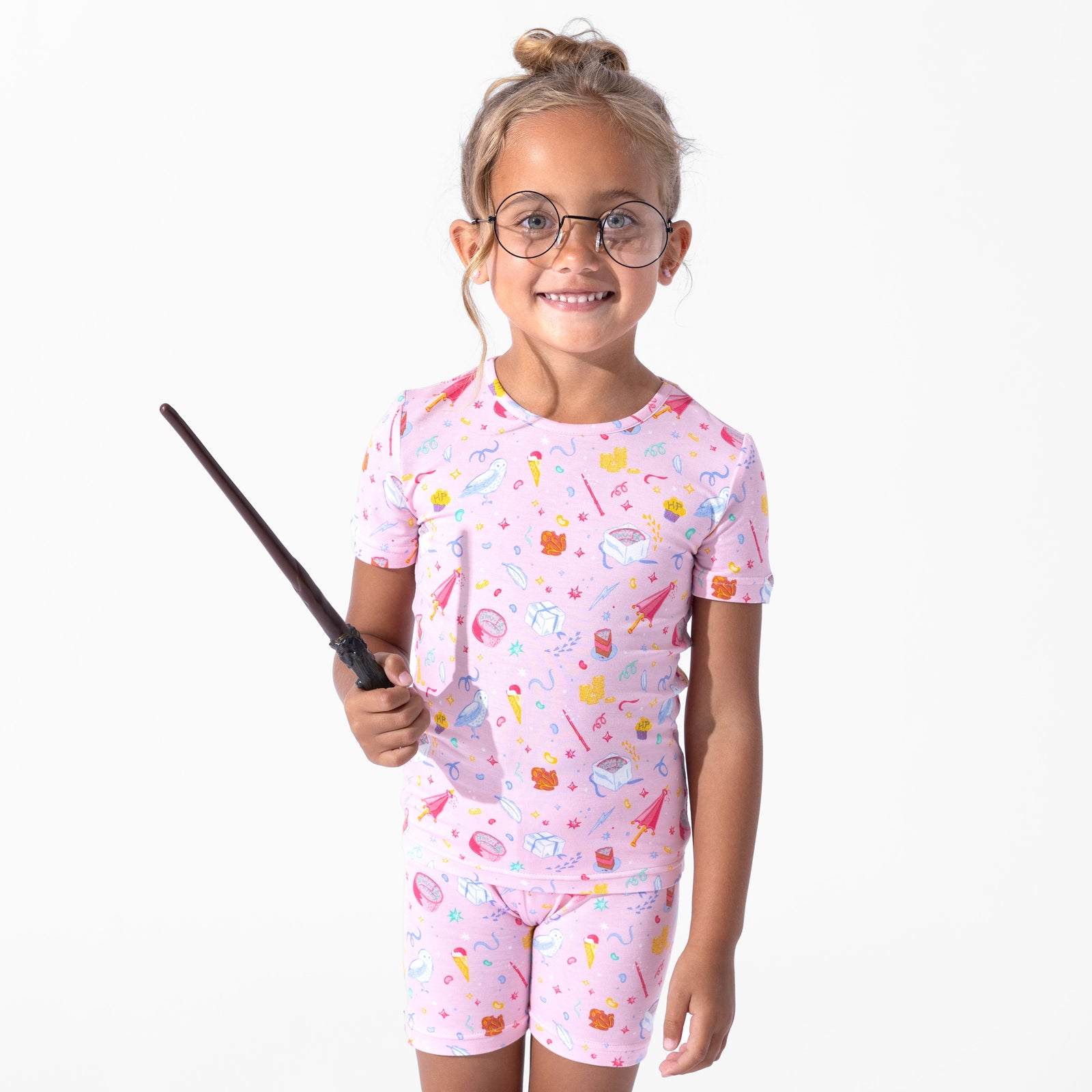 Bellabu Bear Harry Potter Happee Birthdae Harry Bamboo Viscose Pajama Short Set