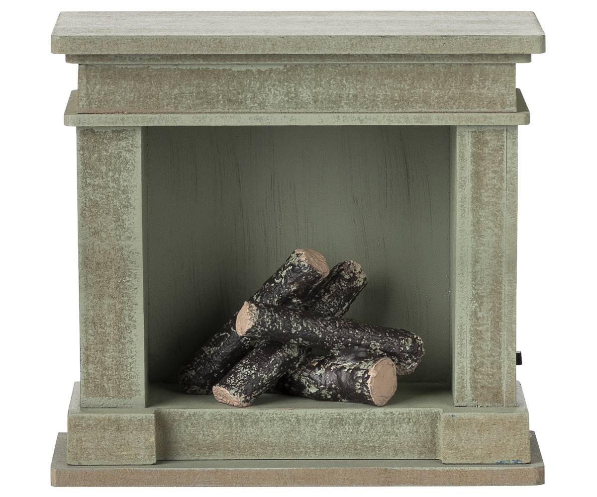 Maileg Fireplace For Miniature In Dusty Green